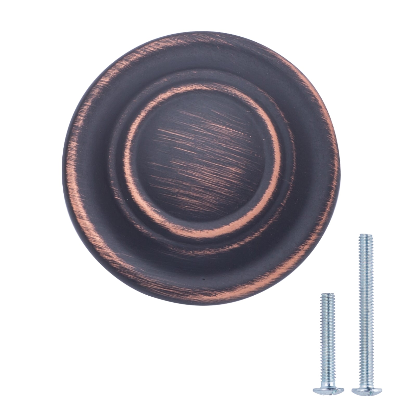 AmazonBasics Traditional Top Ring Cabinet Knob, 1.25" Diameter, Oil Rubbed Bronze