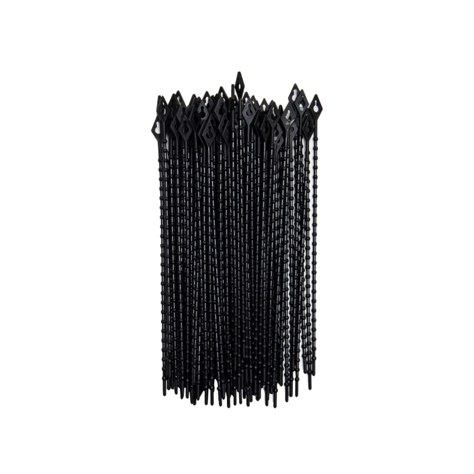 6-inch UV Resistant Black Beaded Cable Tie, 18-lb Tensile Strength, 100-Pack