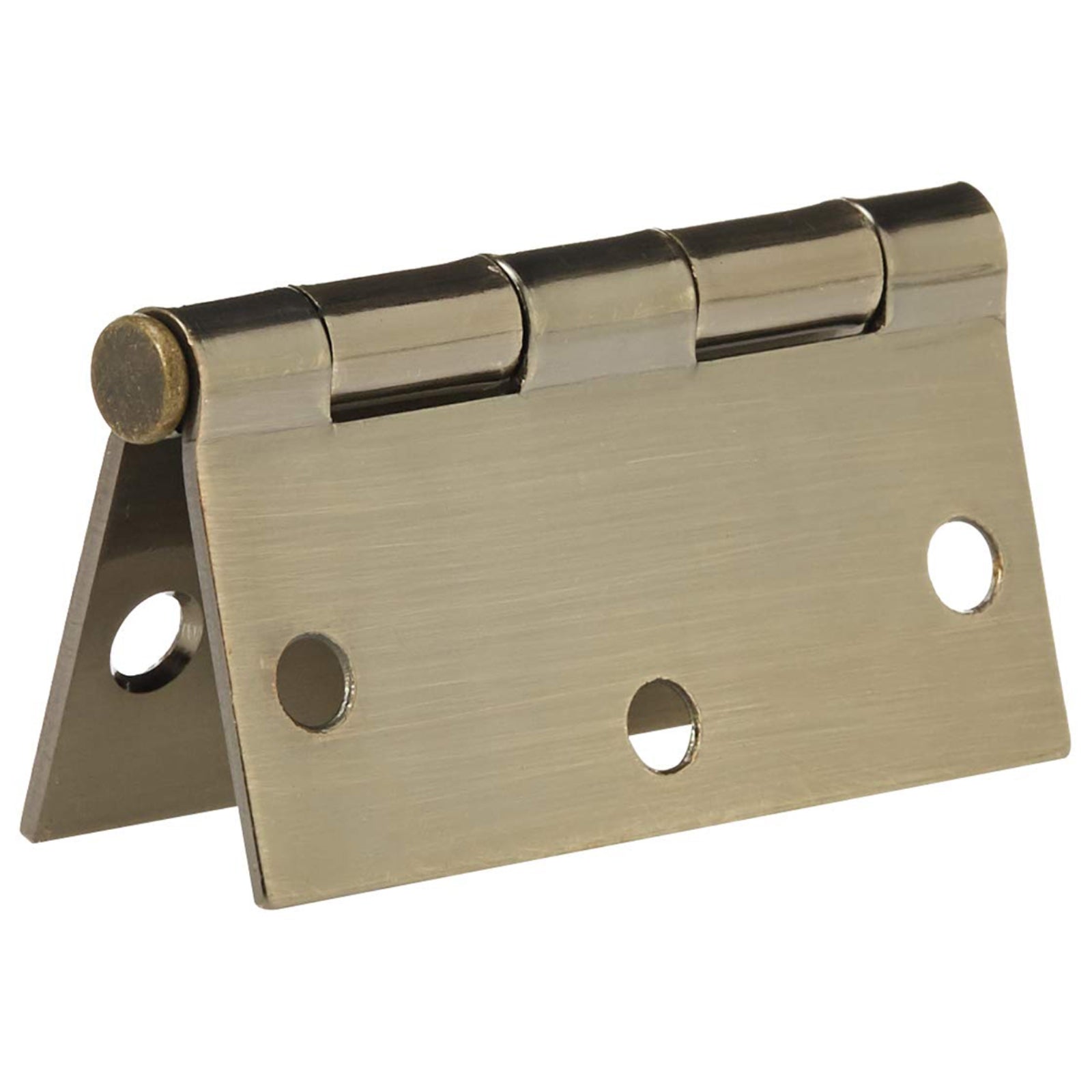 AmazonBasics Square 3.5" x 3.5" Door Hinges - 12 Pack - Antique Brass