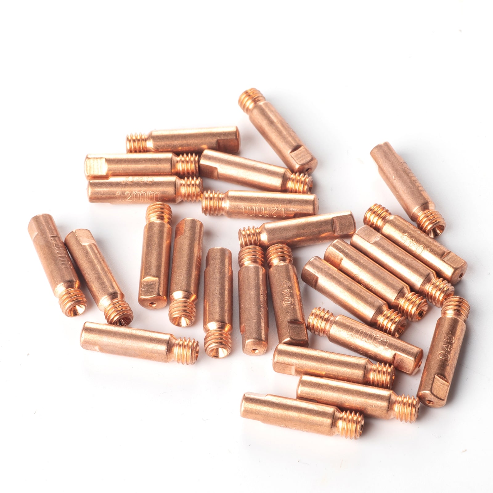 WeldForce 0.045-Inch Copper Wire Feed Welder Contact Tips; Provides Electrical Conductivity; Compatible with Solid and Flux Cored Welding Wires, 25-Pack of 0.045-Inch MIG Welding Contact Tips