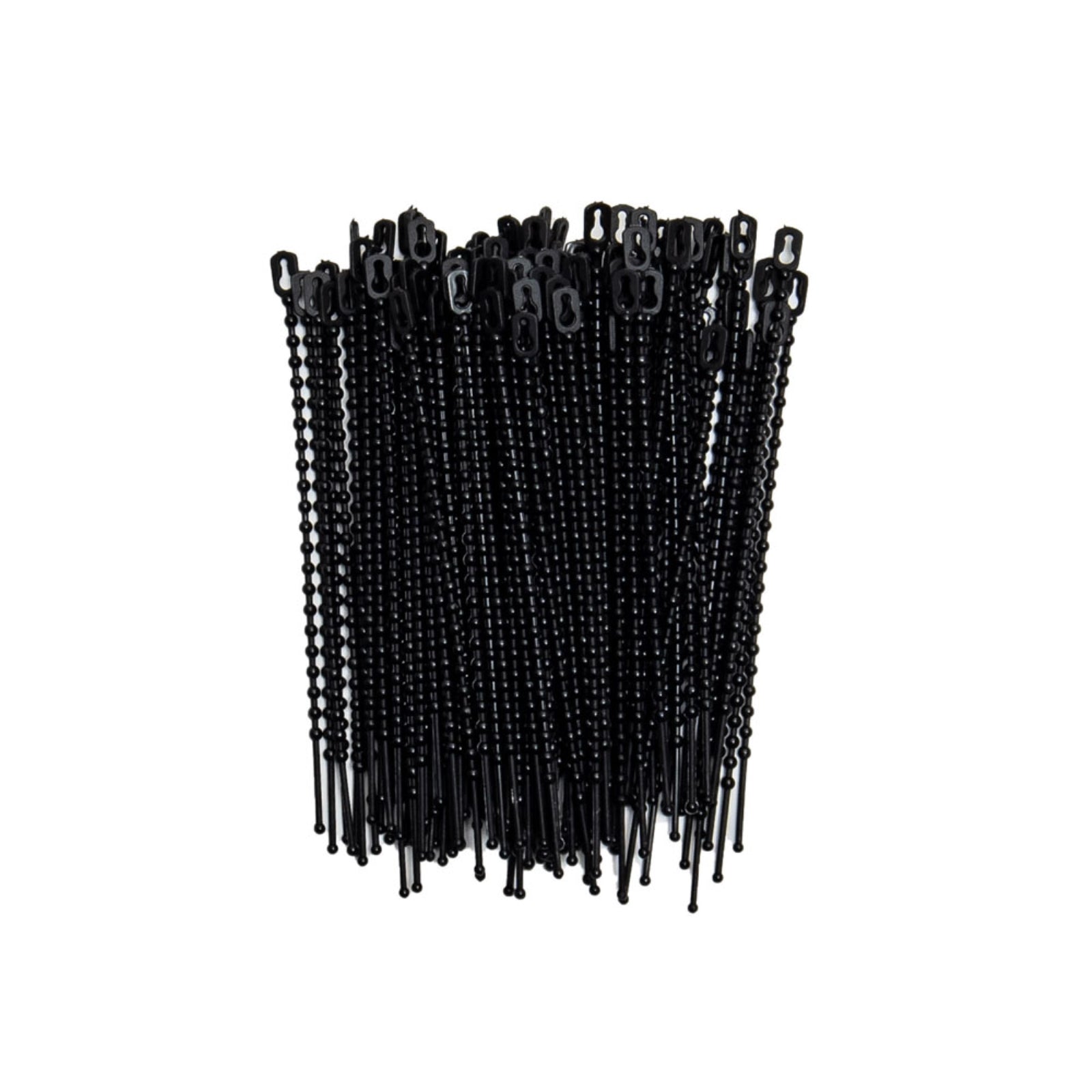 4-inch UV Resistant Black Beaded Cable Tie, 18-lb Tensile Strength, 100-Pack