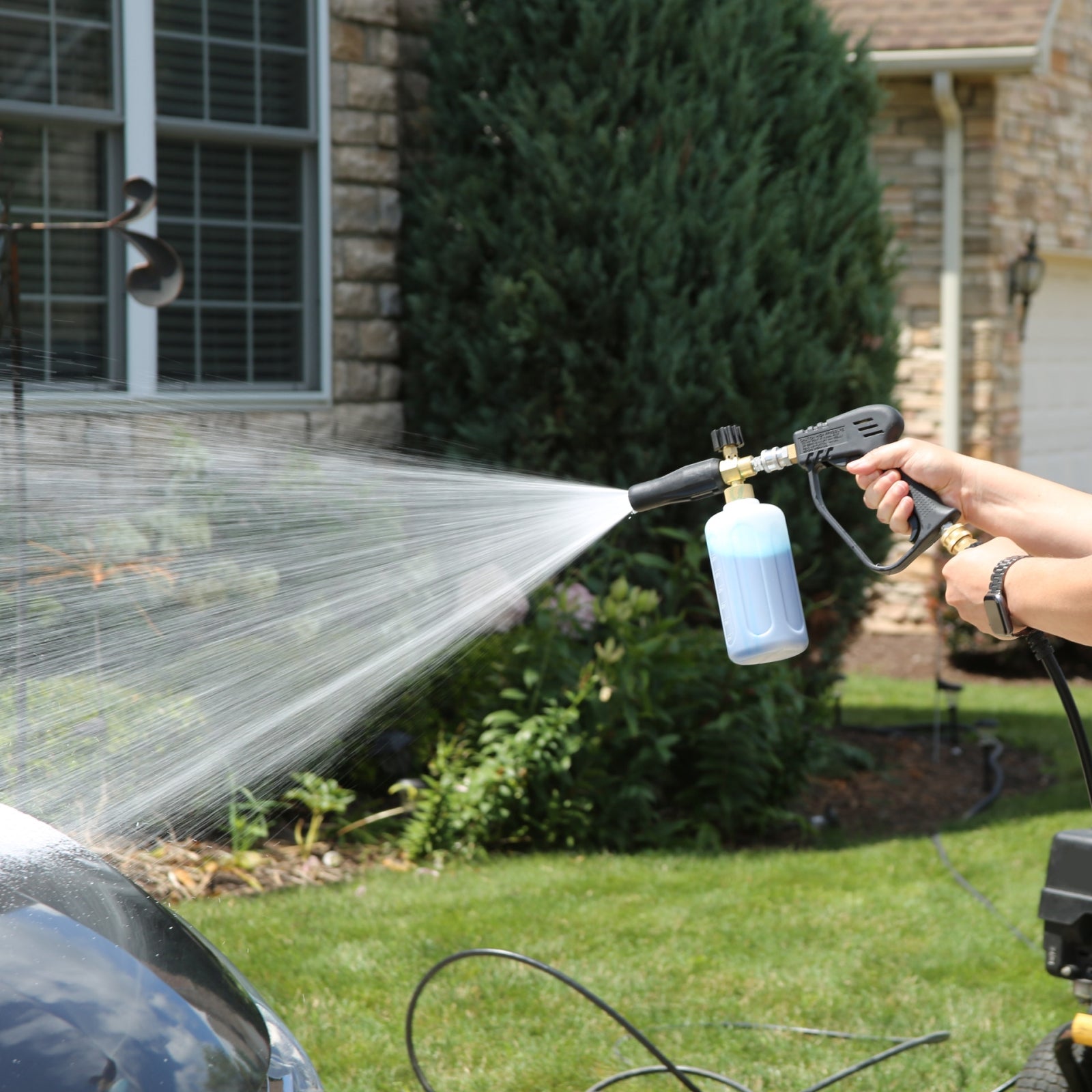 Clean Strike Trigger Spray Gun, Pressure Washer Rated 4000 PSI, with Stainless Steel Quick Connect Coupler and Plug