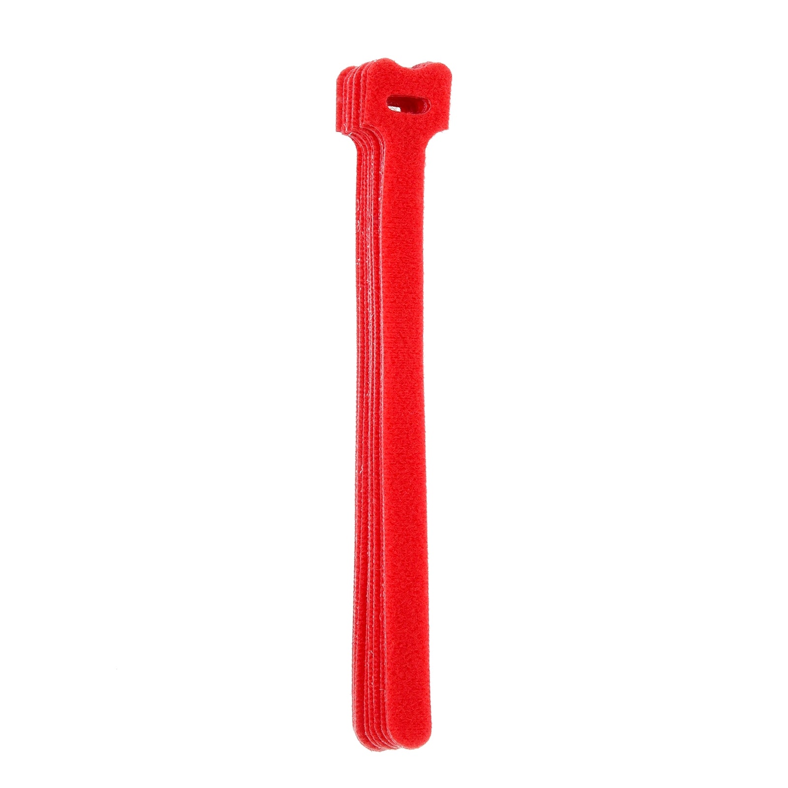 8-inch Red Hook and Loop, 5.6-lb Tensile Strength, 10-Pack