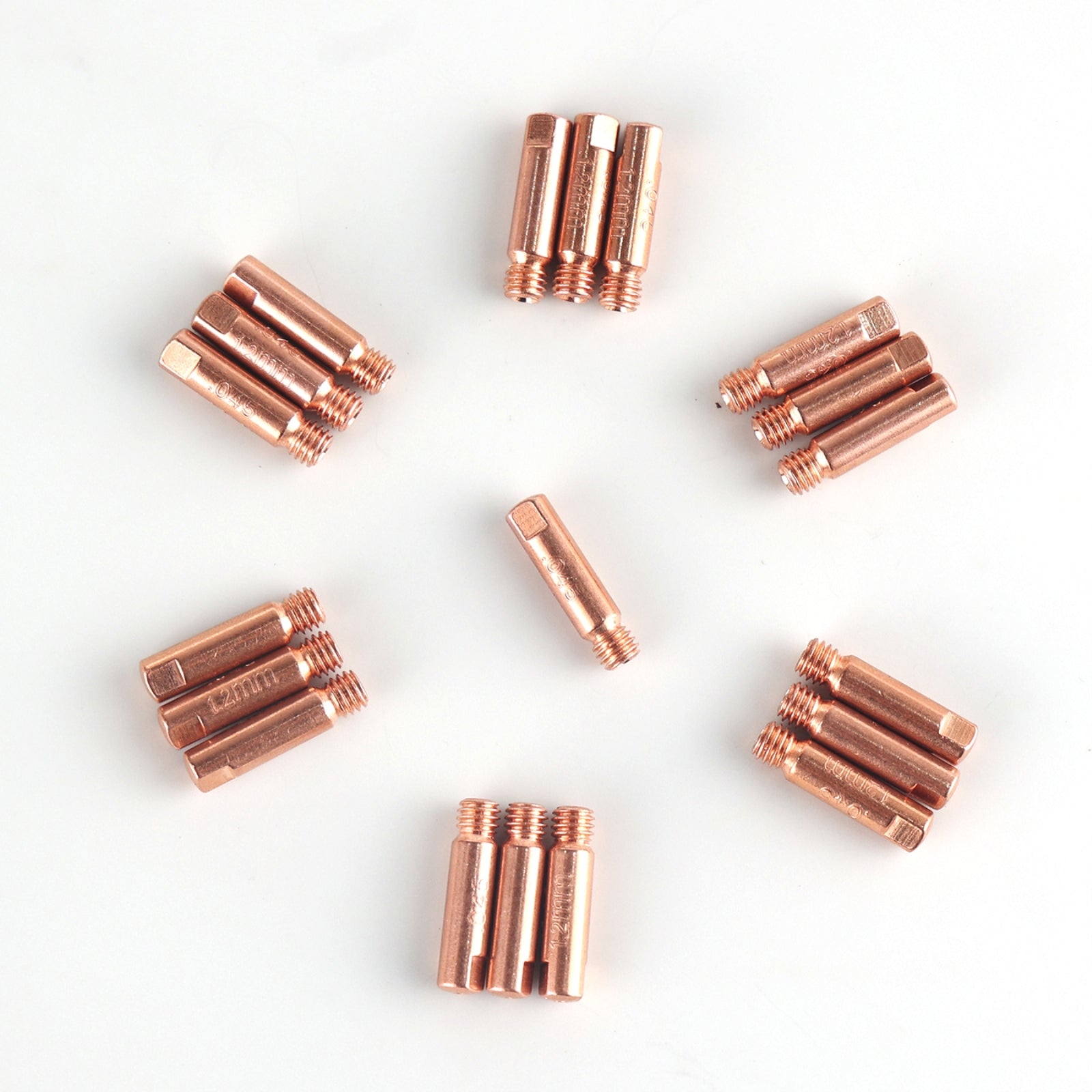 WeldForce 0.045-Inch Copper Wire Feed Welder Contact Tips; Provides Electrical Conductivity; Compatible with Solid and Flux Cored Welding Wires, 25-Pack of 0.045-Inch MIG Welding Contact Tips